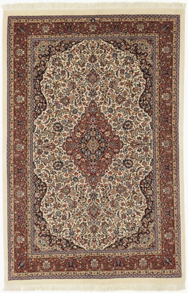Perserteppich Isfahan 105 x 157 cm Schurwolle & Seide handgeknüpft