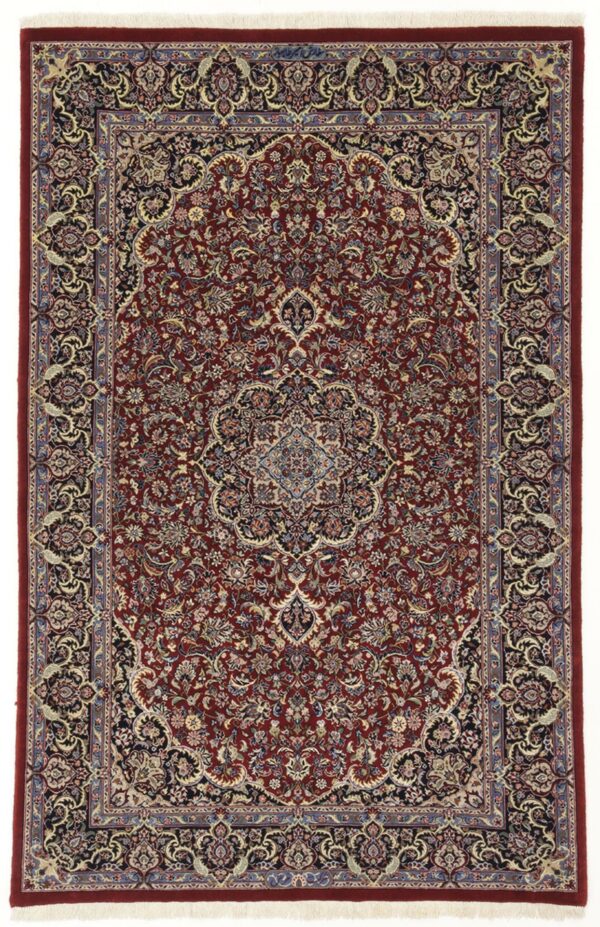 Perserteppich Isfahan 104 x 160 cm Schurwolle & Seide handgeknüpft