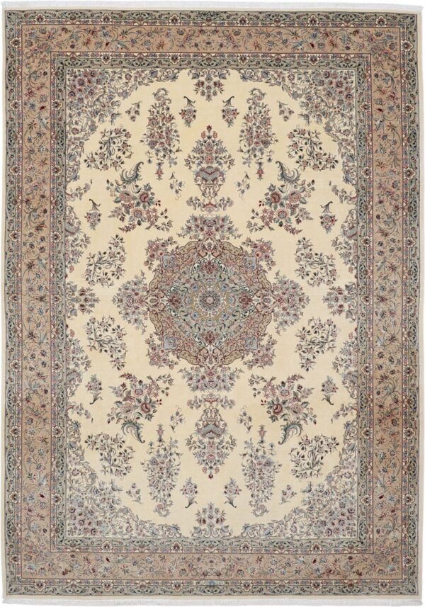 Perserteppich Isfahan 242 x 340 cm Schurwolle & Seide handgeknüpft H1