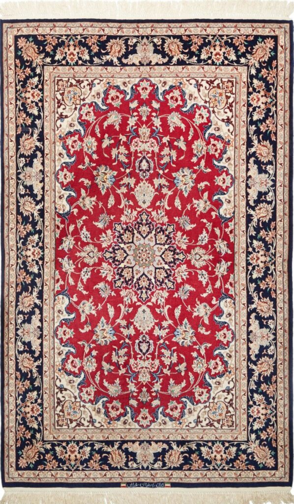 Perserteppich Isfahan 109 x 173 cm Schurwolle handgeknüpft exklusiv
