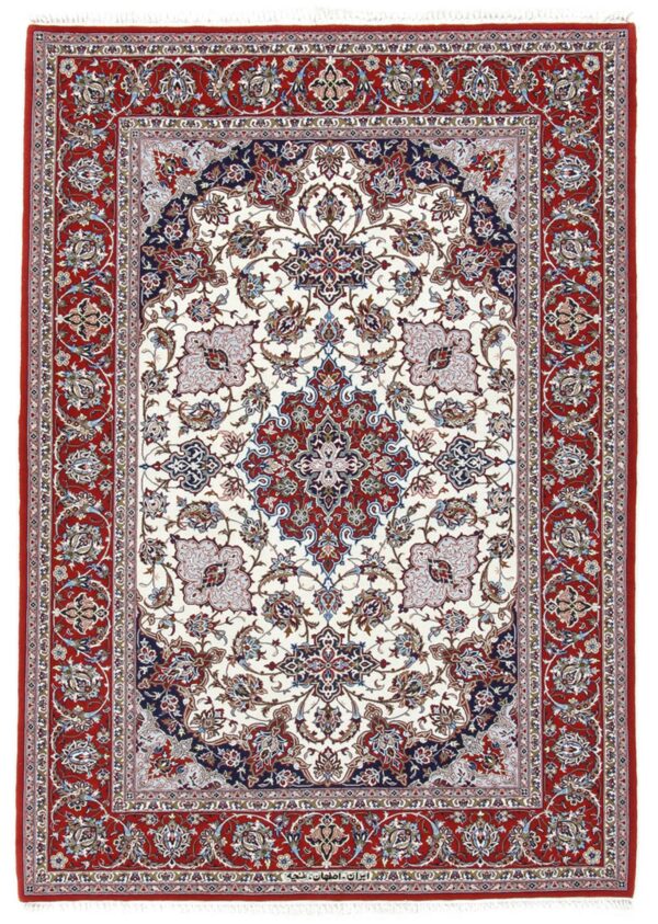 Perserteppich Isfahan 117 x 168 cm Schurwolle & Seide handgeknüpft