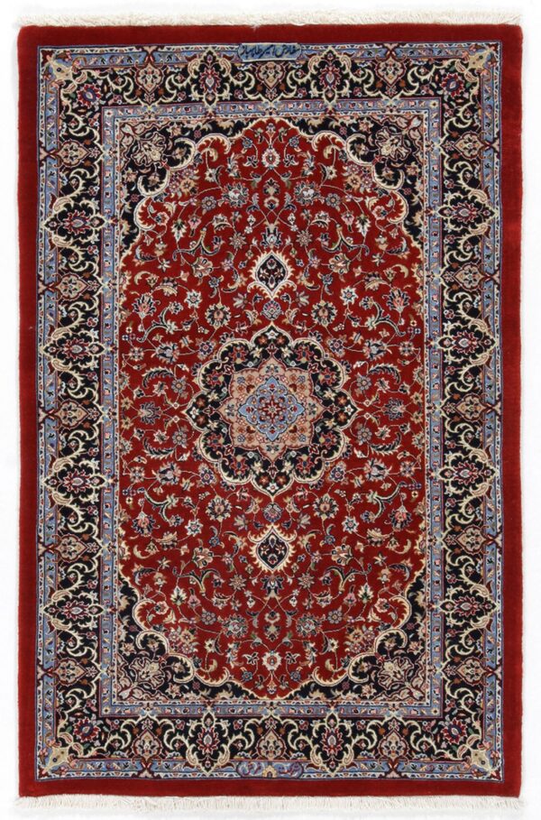 Perserteppich Isfahan 85 x 130 cm Schurwolle & Seide handgeknüpft
