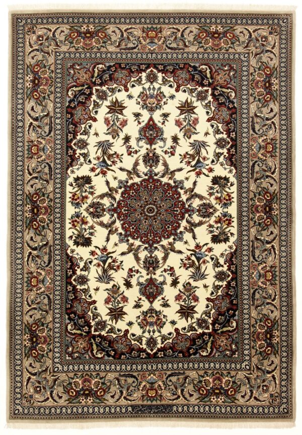 Perserteppich Isfahan 132 x 196 cm Schurwolle & Seide handgeknüpft H1