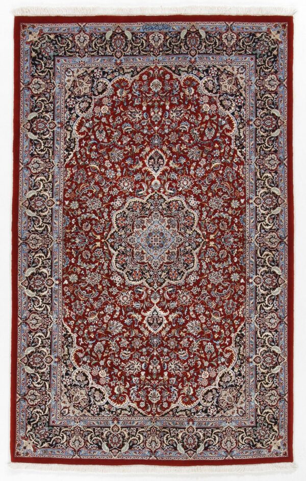 Perserteppich Isfahan 105 x 170 cm Schurwolle & Seide handgeknüpft