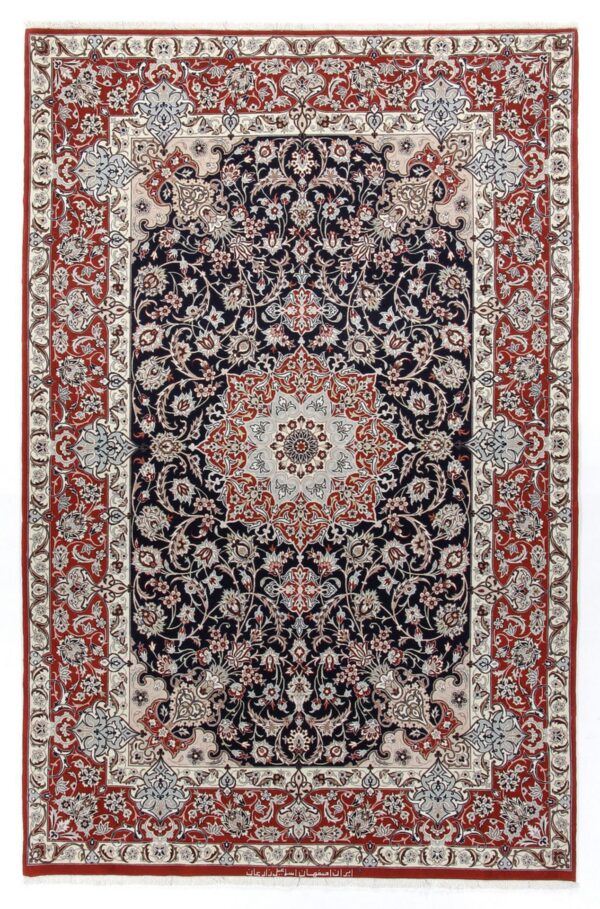 Perserteppich Isfahan 130 x 200 cm Schurwolle & Seide handgeknüpft