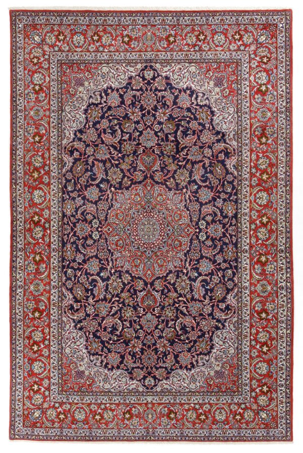 Perserteppich Isfahan 200 x 310 cm Schurwolle & Seide handgeknüpft
