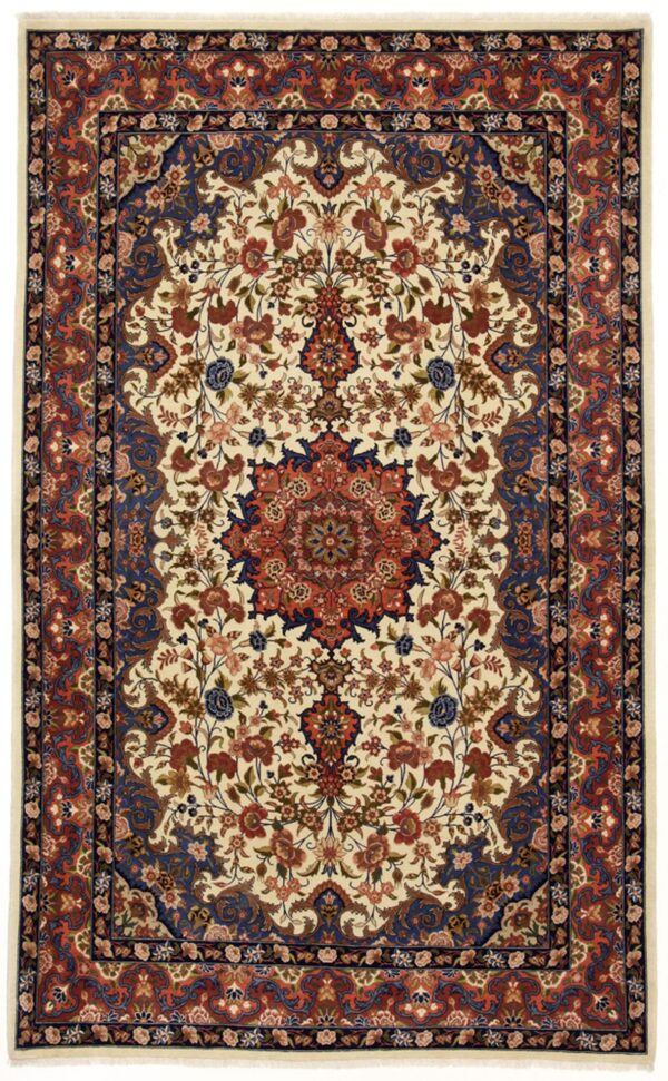 Perserteppich Isfahan 138 x 222 cm Schurwolle & Seide handgeknüpft