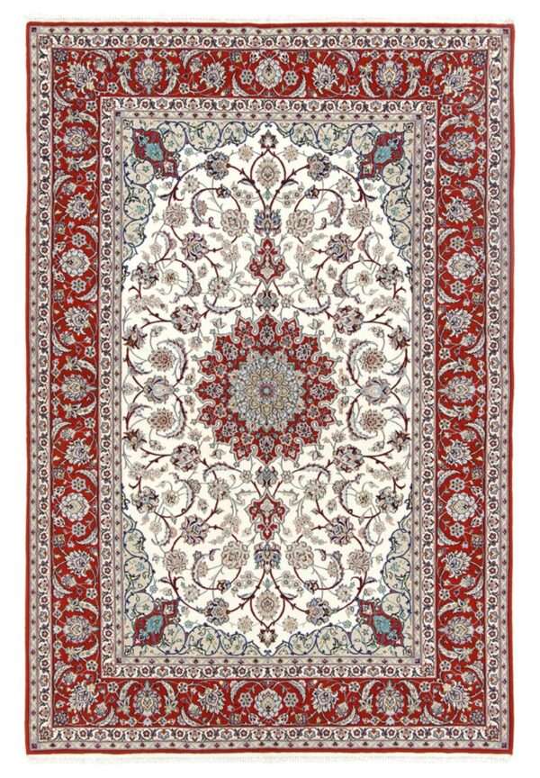 Perserteppich Isfahan 157 x 237 cm Schurwolle & Seide handgeknüpft