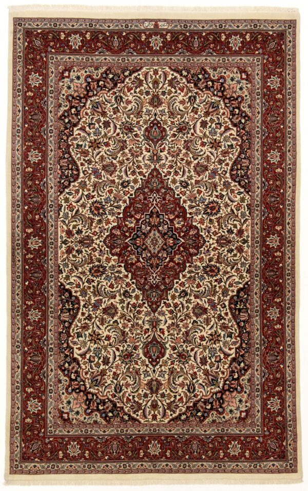 Perserteppich Isfahan 140 x 220 cm Schurwolle & Seide handgeknüpft