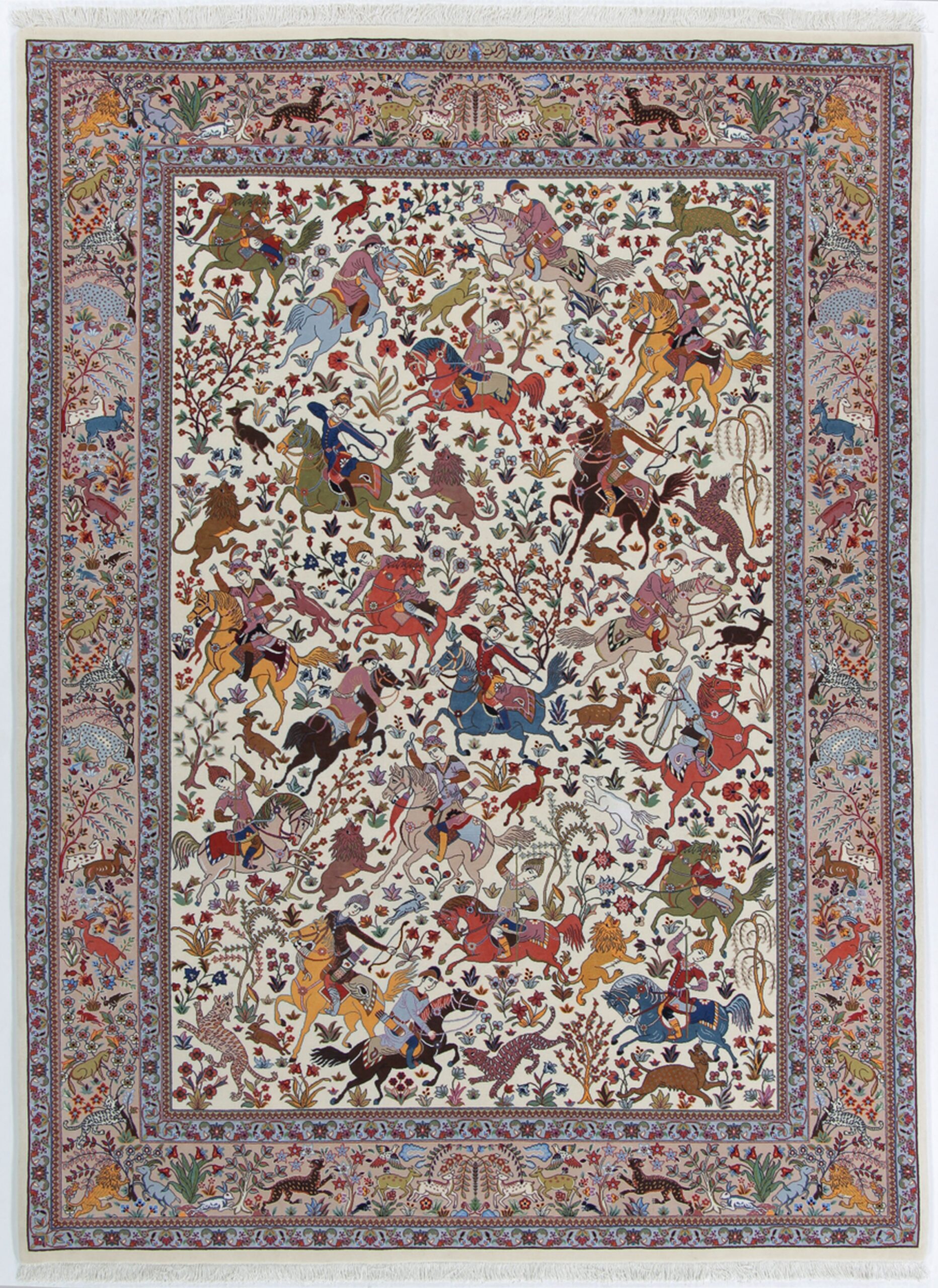 Perserteppich Isfahan 170 x 240 cm Schurwolle & Seide handgeknüpft