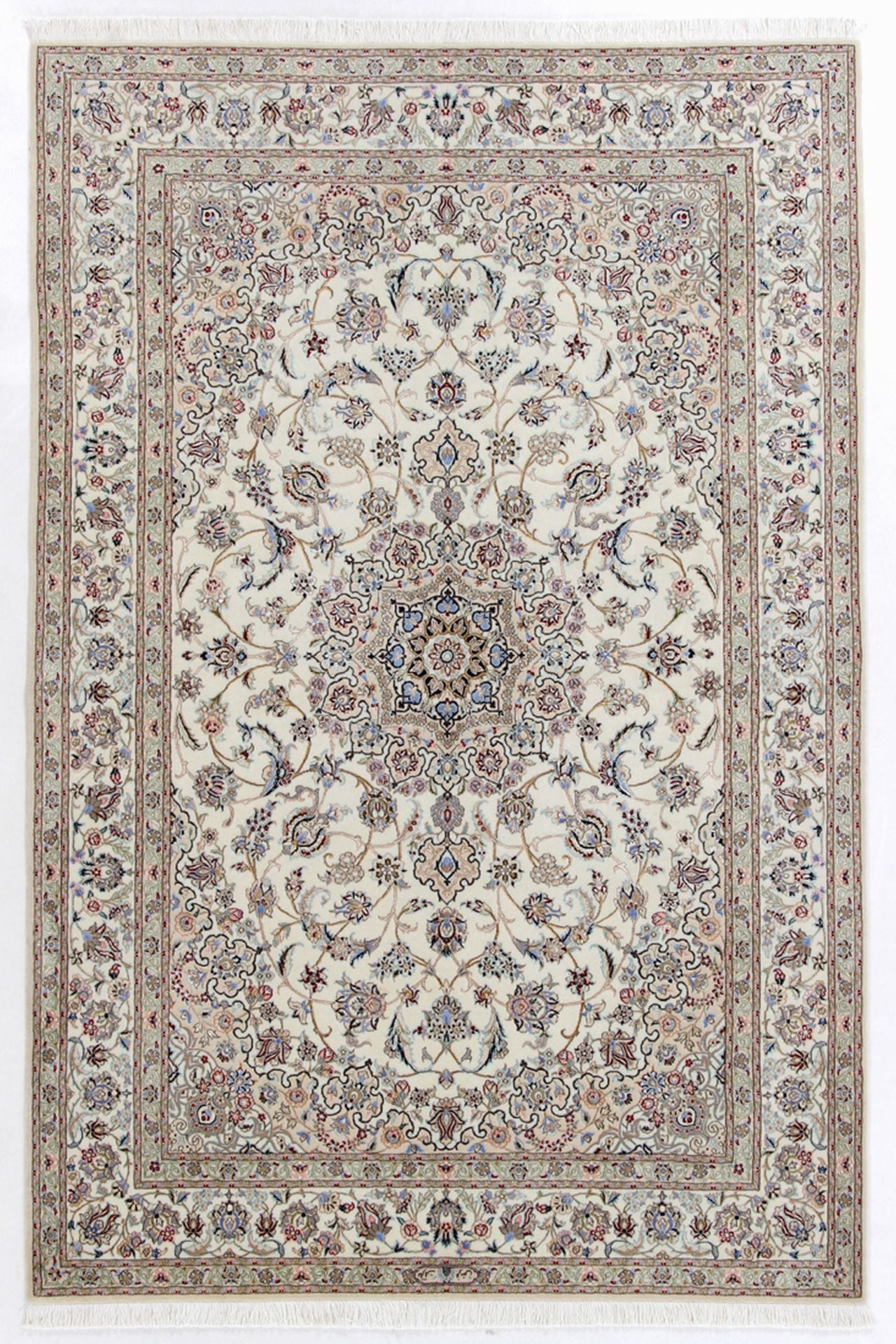 Perserteppich Nain 144 x 215 cm Schurwolle & Seide handgeknüpft