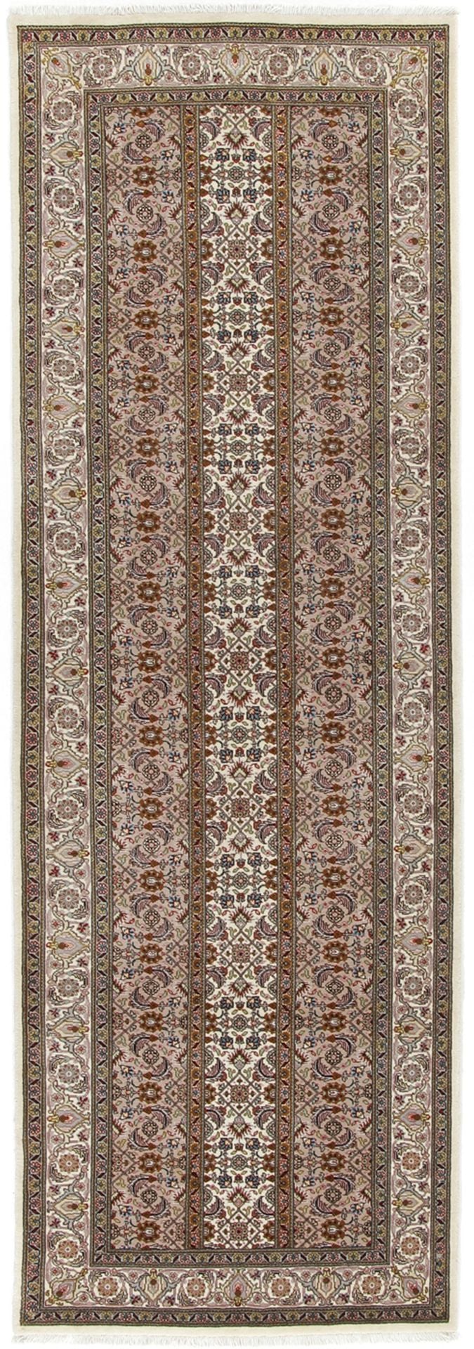 Perserteppich Täbriz 80 x 243 cm Schurwolle & Seide handgeknüpft