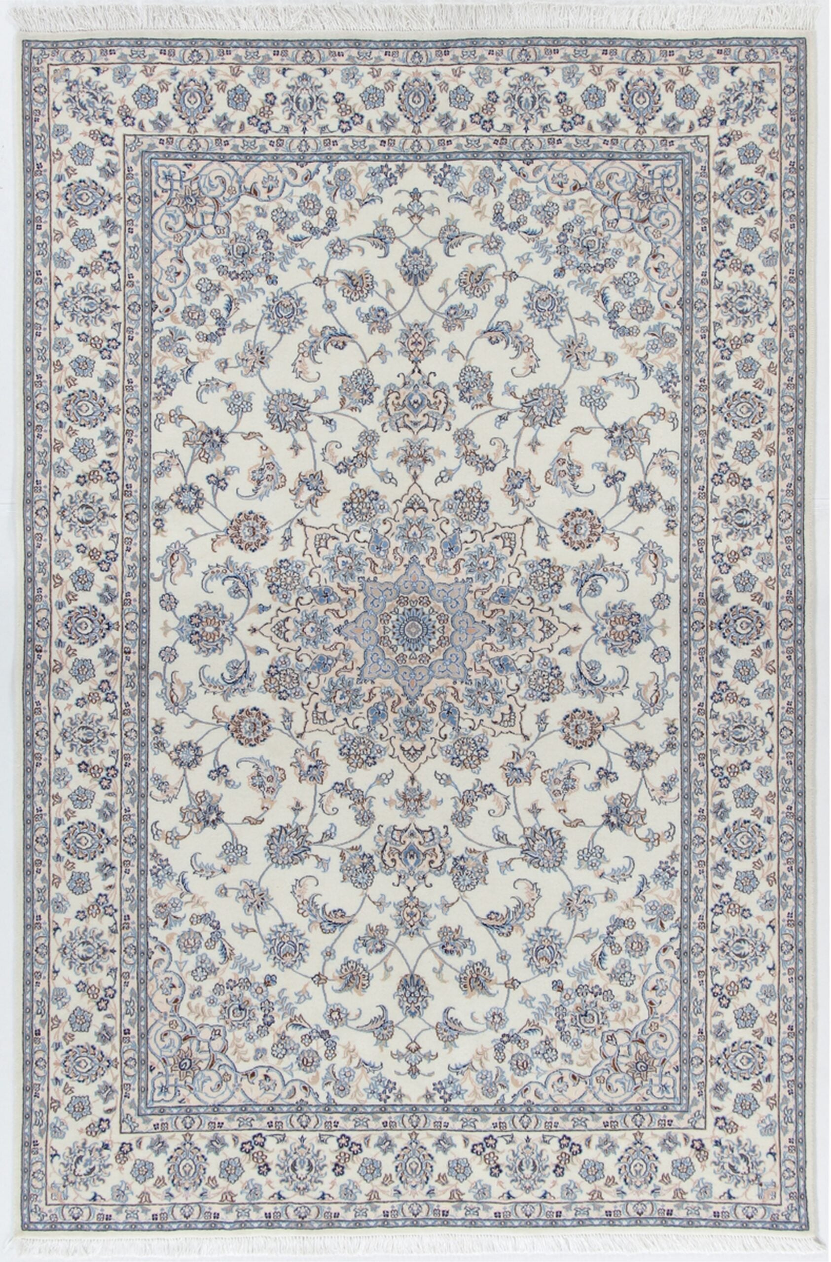 Perserteppich Nain 135 x 207 cm Schurwolle & Seide handgeknüpft
