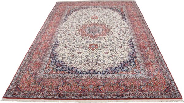 Perserteppich Isfahan 256 x 372 cm Schurwolle & Seide handgeknüpft H1