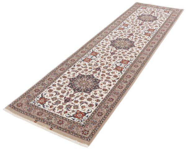 Perserteppich Isfahan 76 x 297 cm Schurwolle & Seide handgeknüpft