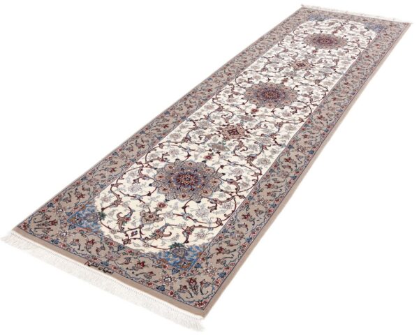 Perserteppich Isfahan 85 x 300 cm Schurwolle & Seide handgeknüpft