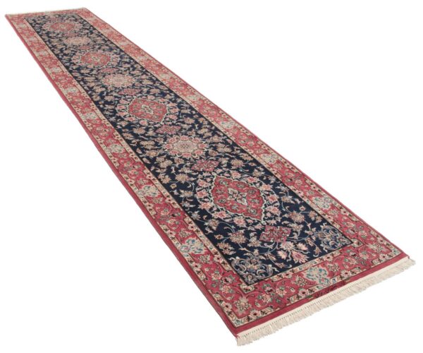 Perserteppich Isfahan 84 x 408 cm Schurwolle & Seide handgeknüpft