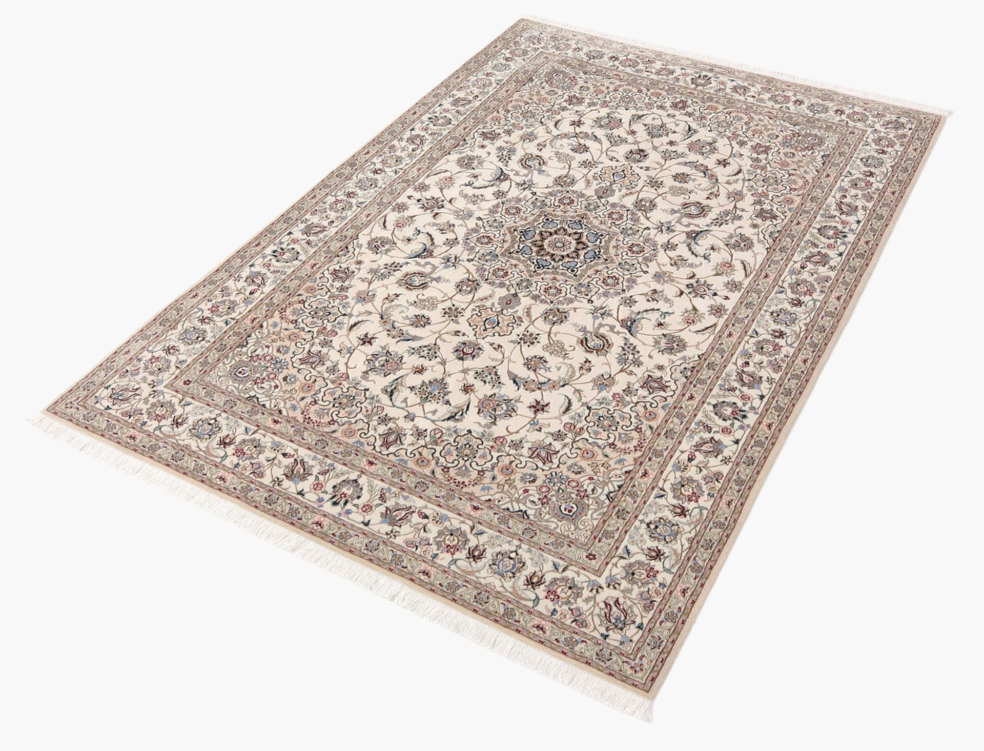 Perserteppich Nain 144 x 215 cm Schurwolle & Seide handgeknüpft