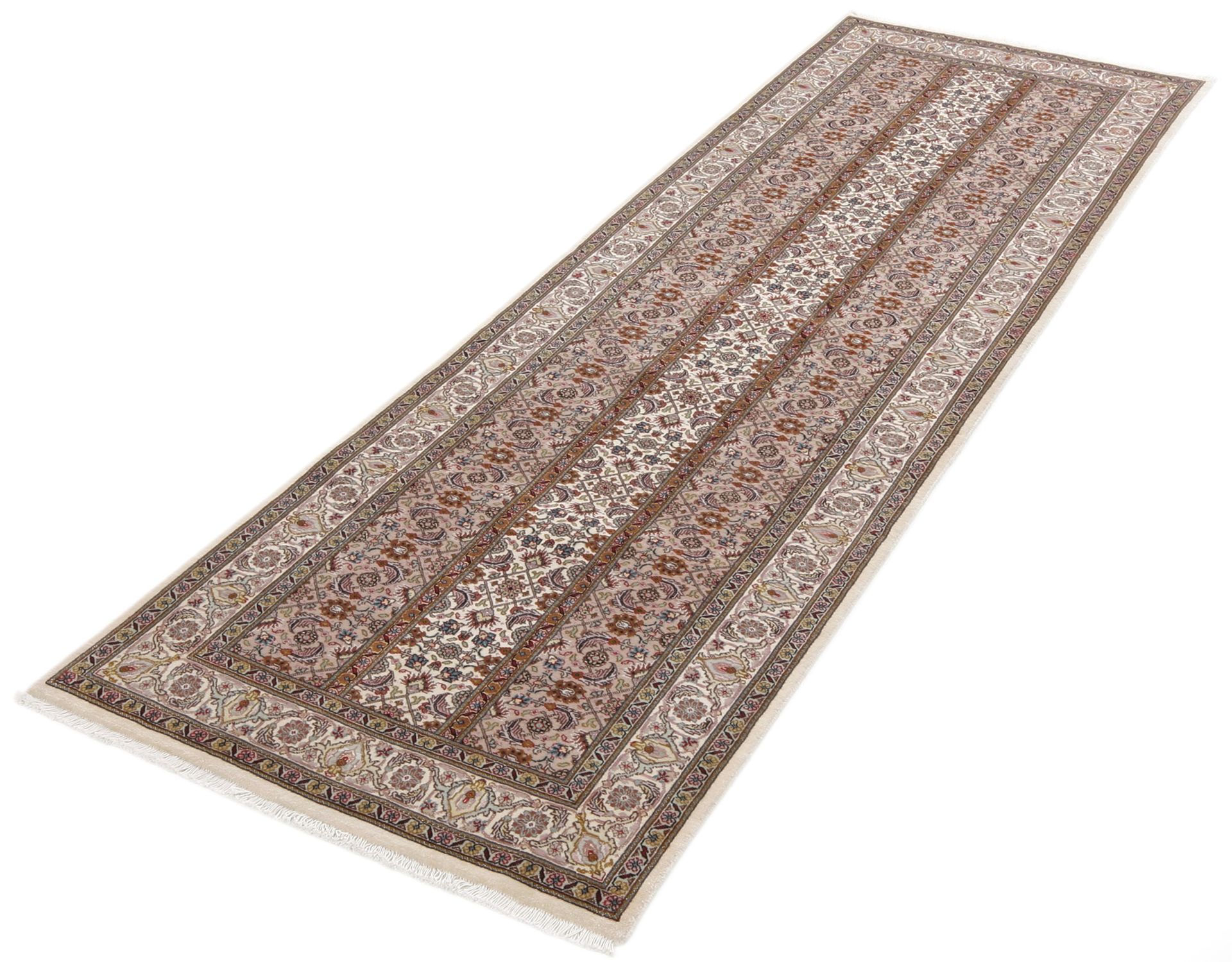 Perserteppich Täbriz 80 x 243 cm Schurwolle & Seide handgeknüpft