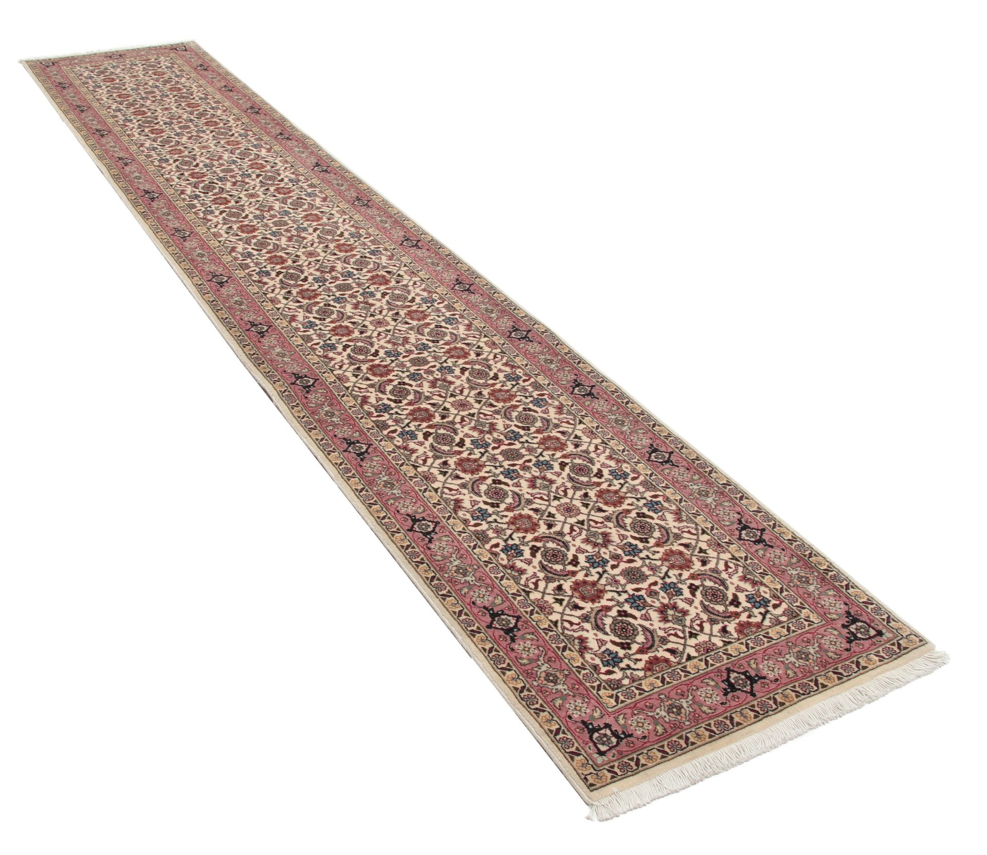 Perserteppich Täbriz 50 x 294 cm Schurwolle & Seide handgeknüpft