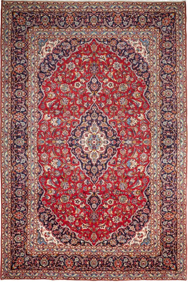 Perserteppich Kashan 249 x 371 cm Schurwolle handgeknüpft