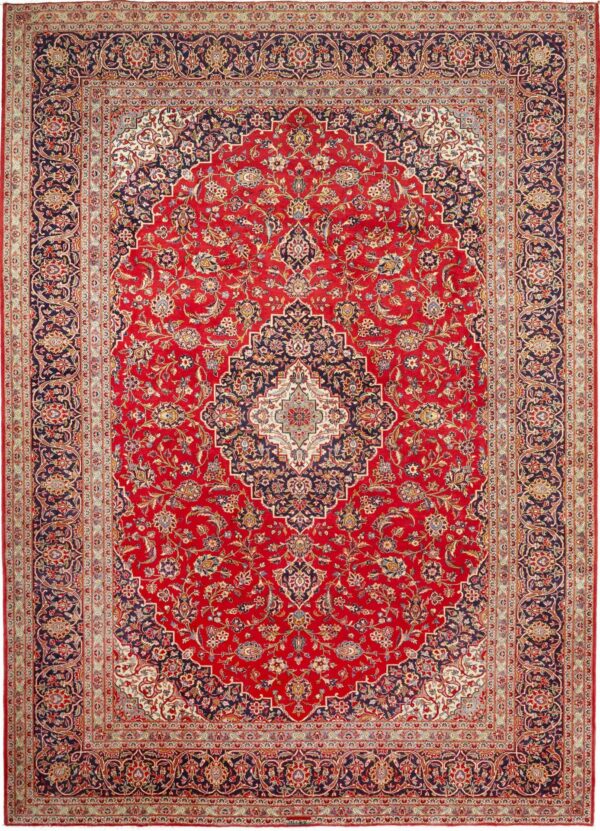 Perserteppich Kashan 258 x 356 cm Schurwolle handgeknüpft hochwertig