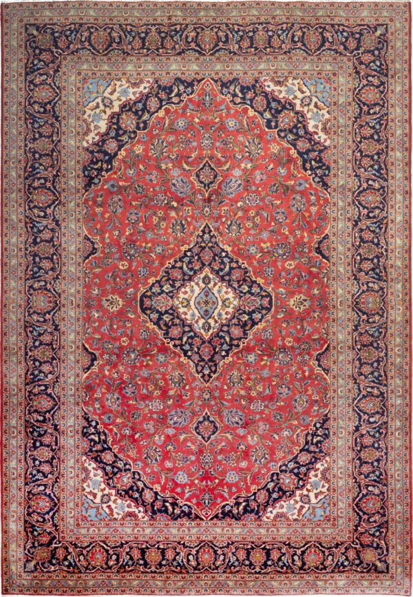 Perserteppich Kashan 251 x 364 cm Schurwolle handgeknüpft