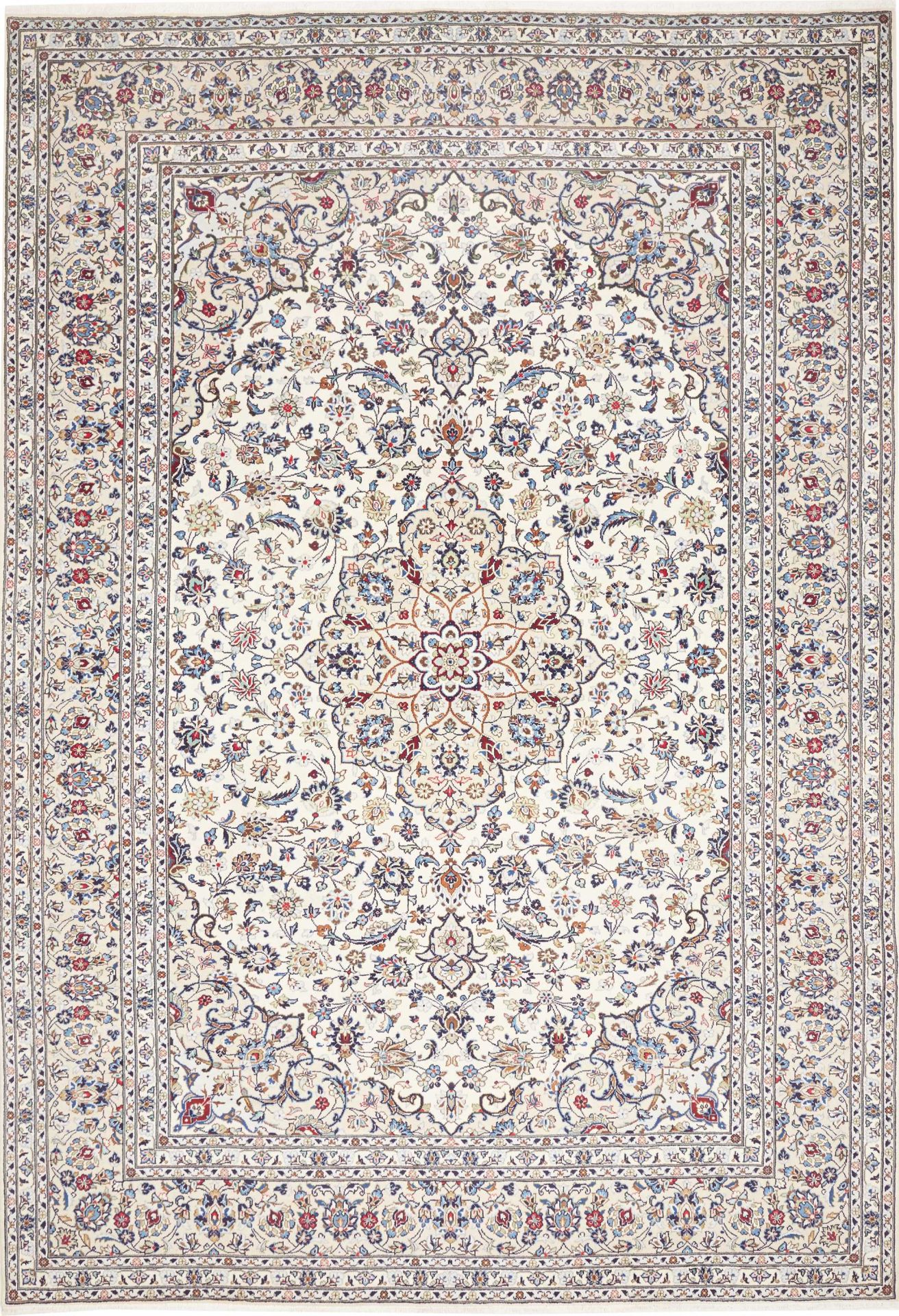Perserteppich Kashan 246 x 359 cm Schurwolle handgeknüpft hochwertig