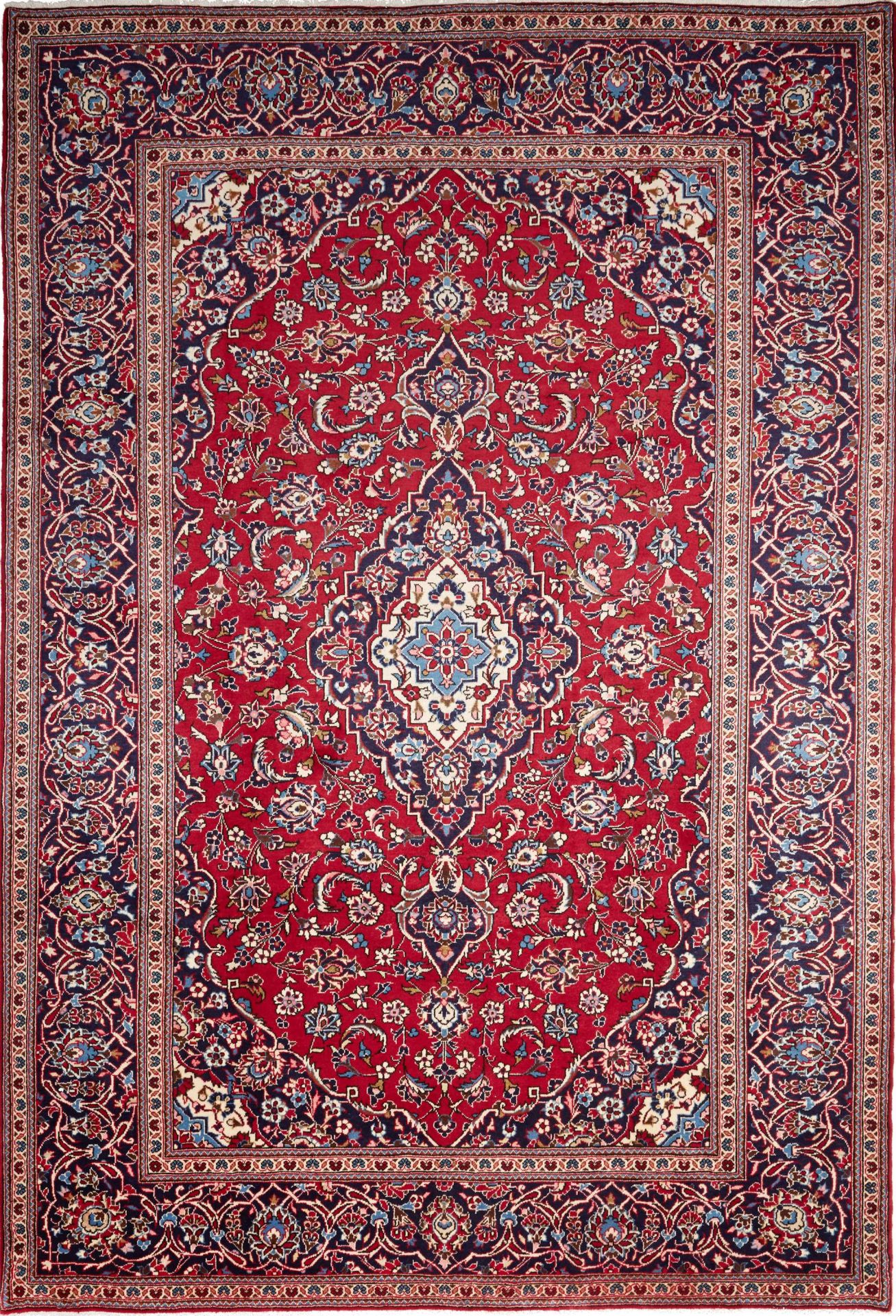 Perserteppich Kashan 248 x 362 cm Schurwolle handgeknüpft robust