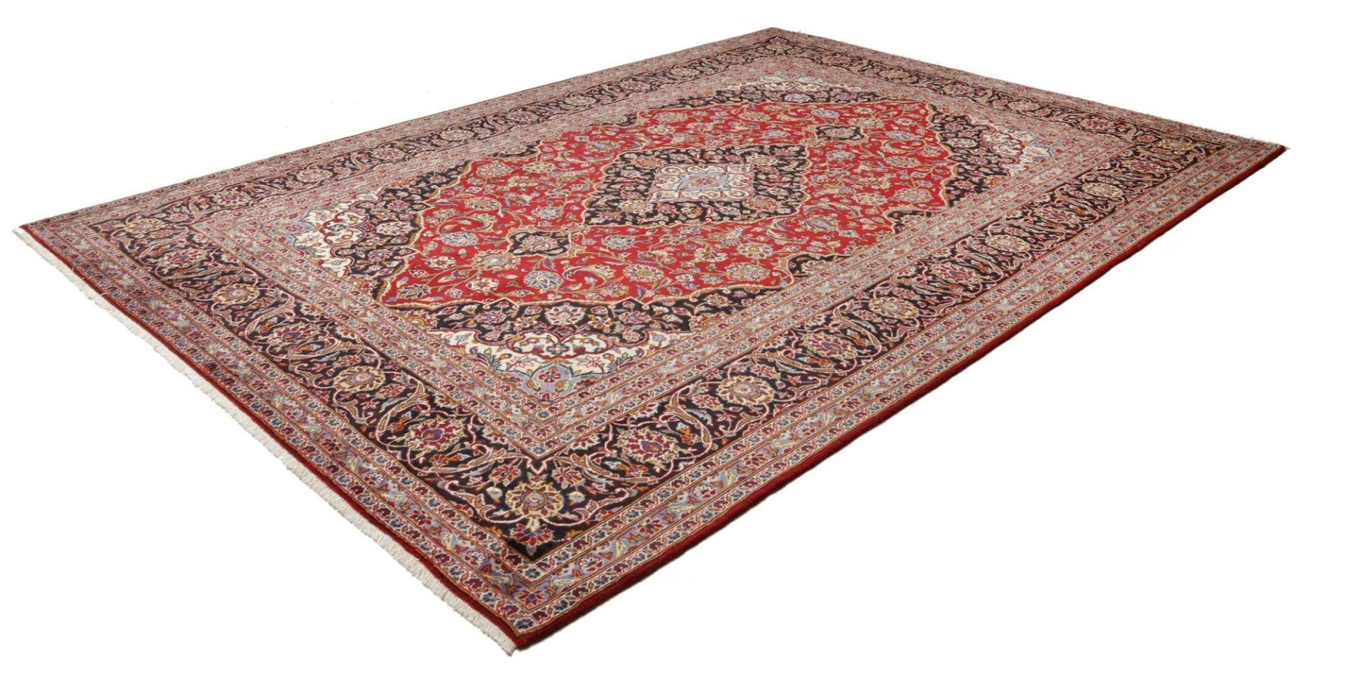 Perserteppich Kashan 251 x 349 cm Schurwolle handgeknüpft robust