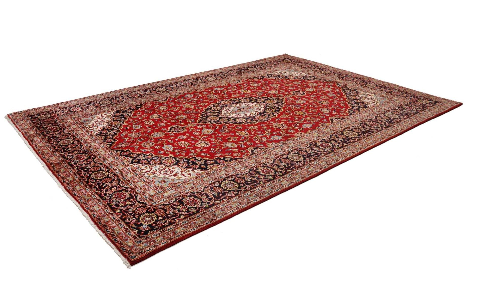 Perserteppich Kashan 246 x 354 cm Schurwolle handgeknüpft hochwertig