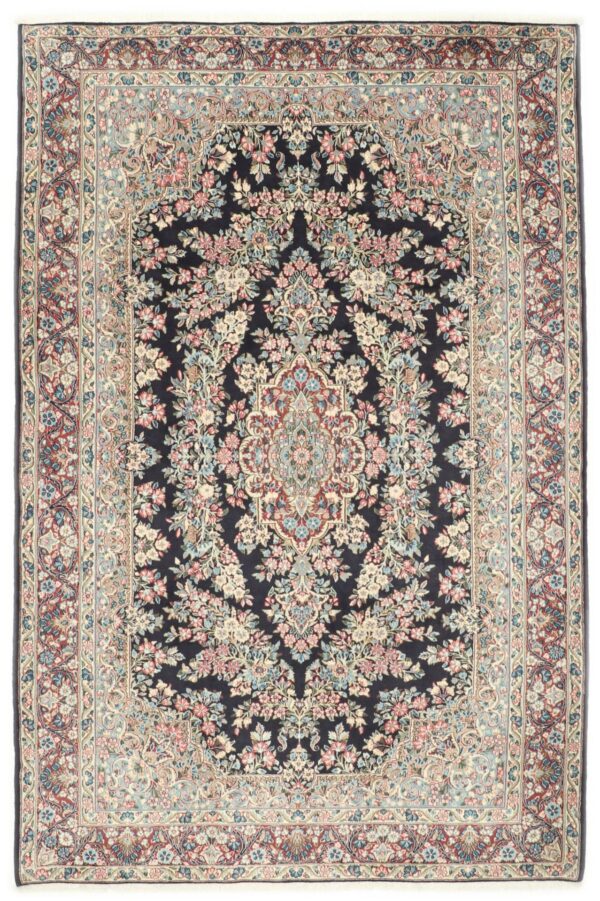 Perserteppich Kirman 200 x 300 cm Schurwolle handgeknüpft florales Design