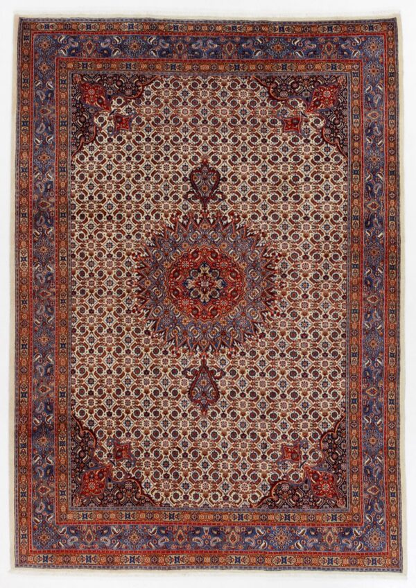 Perserteppich Moud 216 x 306 cm Schurwolle handgeknüpft floral
