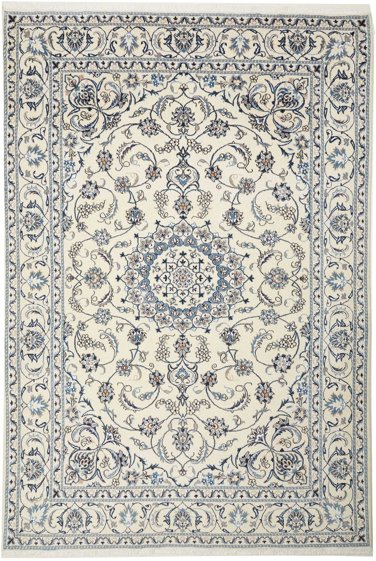 Perserteppich Nain 201 x 299 cm Schurwolle handgeknüpft exklusiv