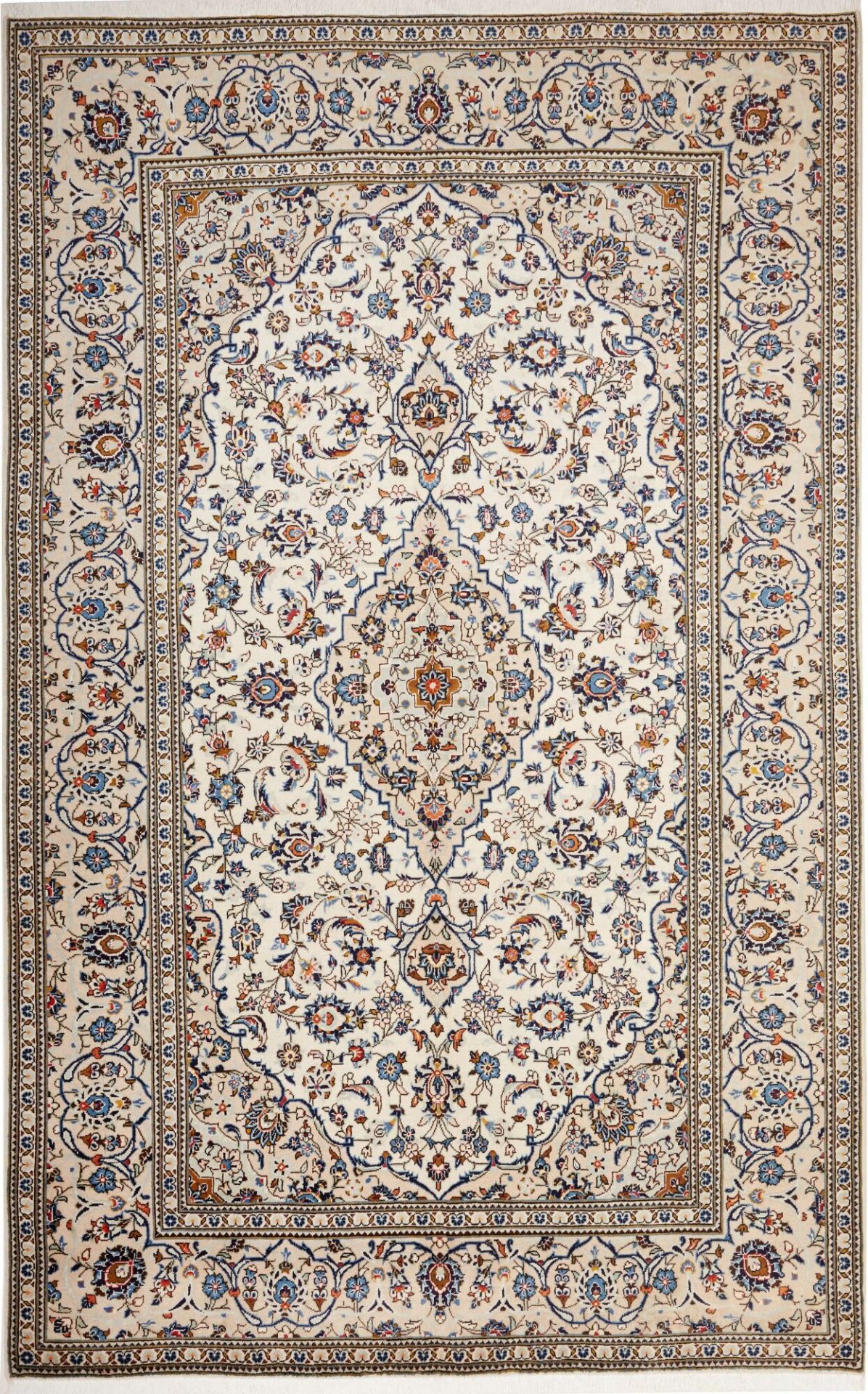Perserteppich Kashan 194 x 305 cm Schurwolle handgeknüpft