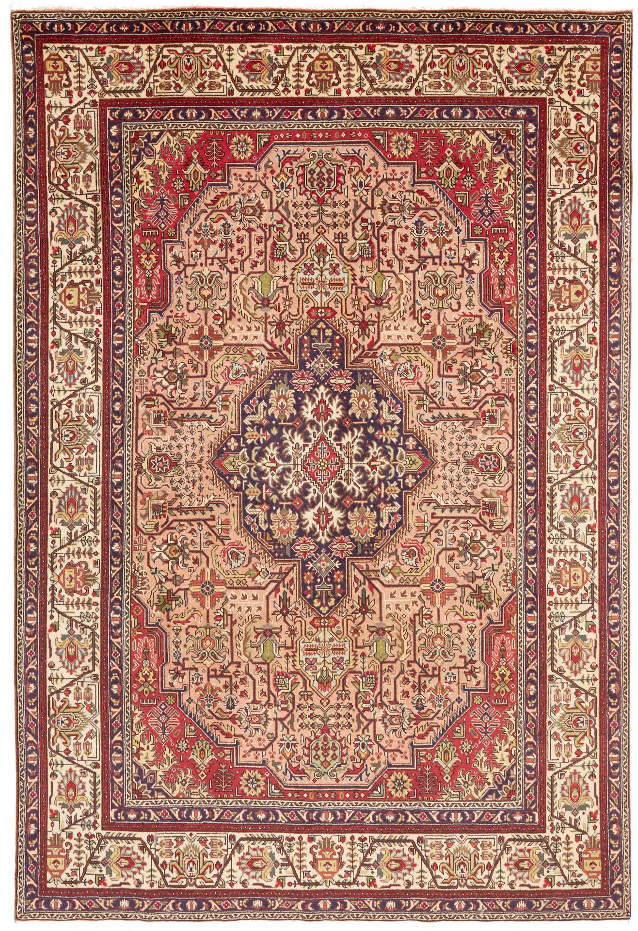 Perserteppich Täbriz 201 x 301 cm Schurwolle handgeknüpft hochwertig