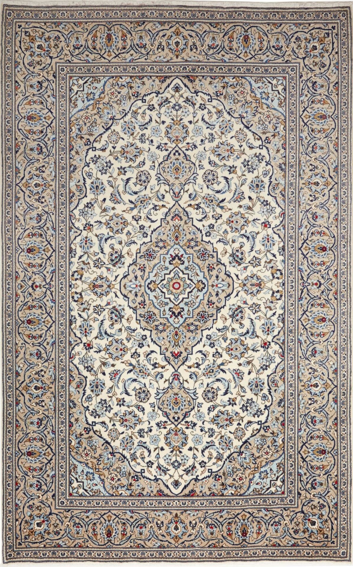 Perserteppich Kashan 203 x 321 cm Schurwolle handgeknüpft robust
