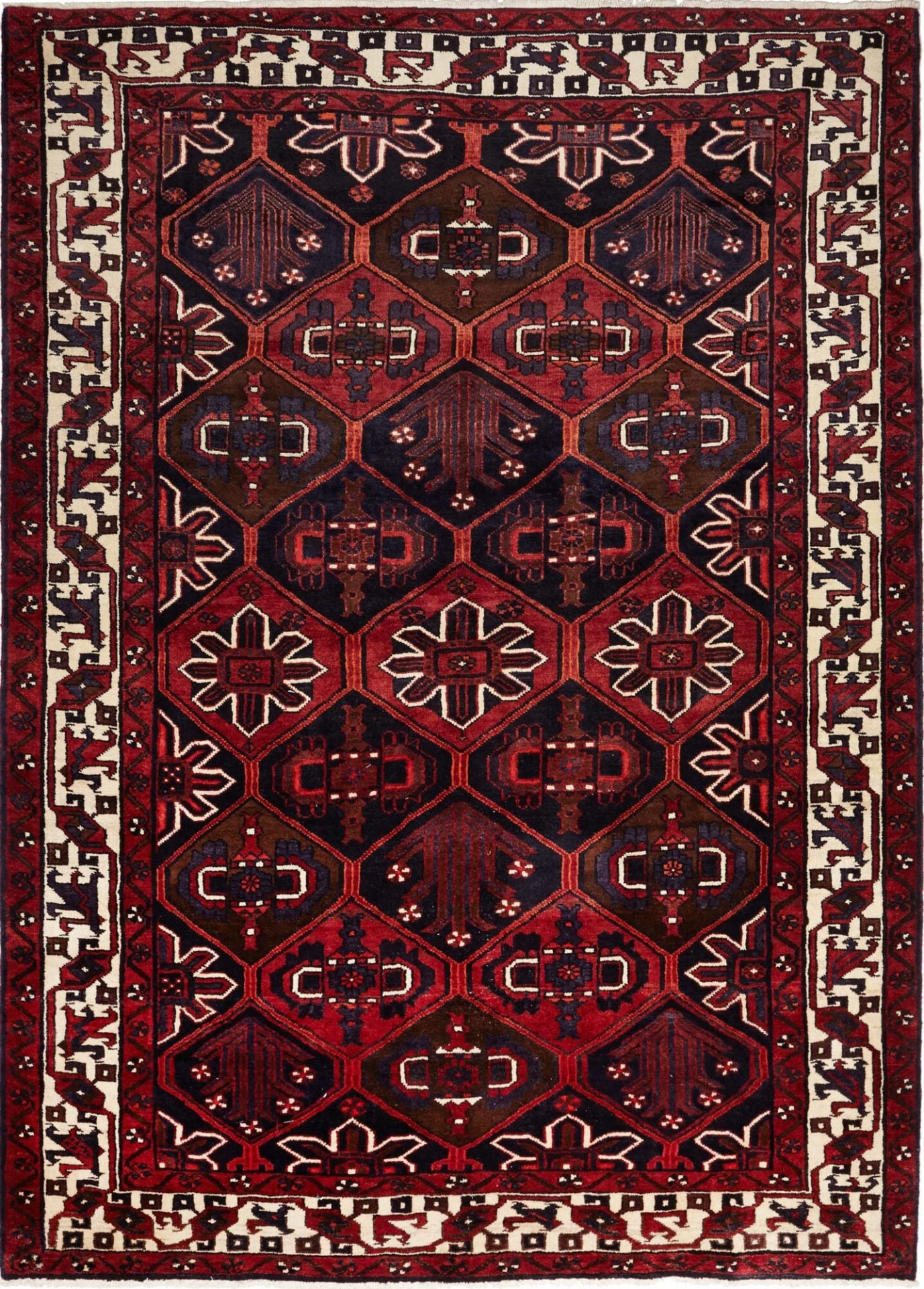 Perserteppich Lori 208 x 282 cm Schurwolle handgeknüpft geometrisch