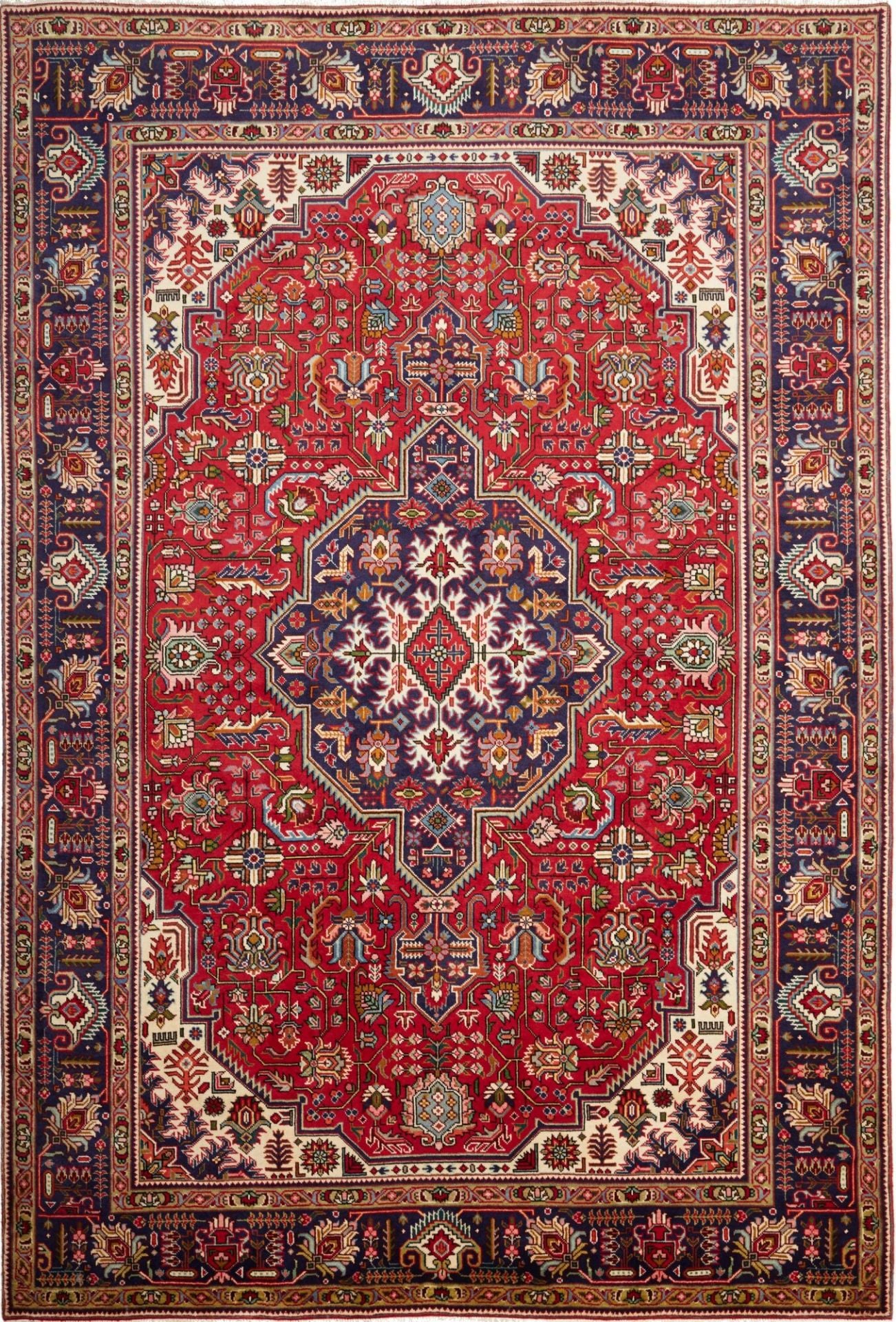 Perserteppich Täbriz 208 x 308 cm Schurwolle handgeknüpft hochwertig