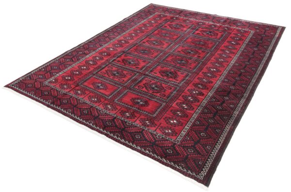 Orientteppich Belutsch 210 x 290 cm Schurwolle handgeknüpft rot-dunkel