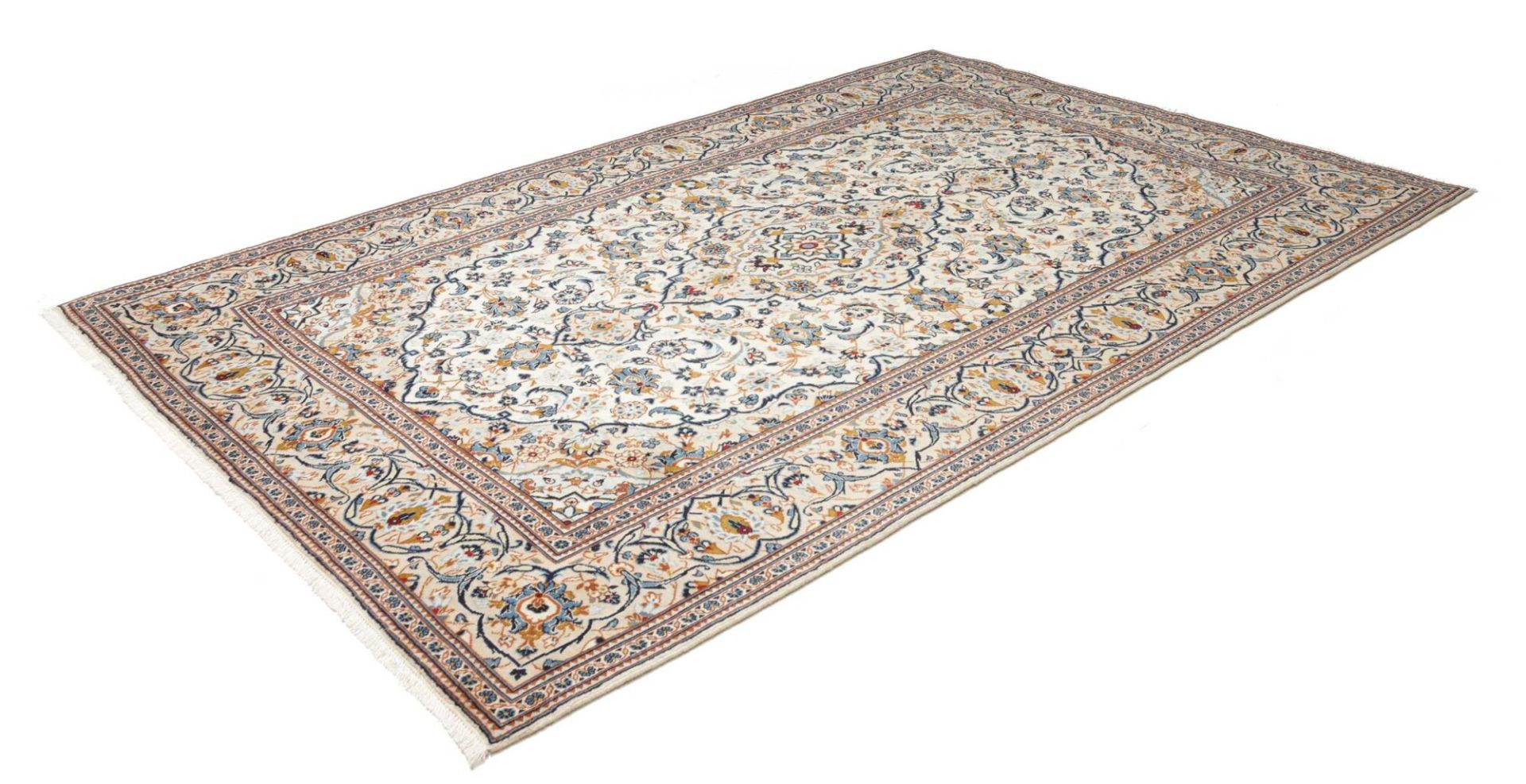 Perserteppich Kashan 194 x 299 cm Schurwolle handgeknüpft