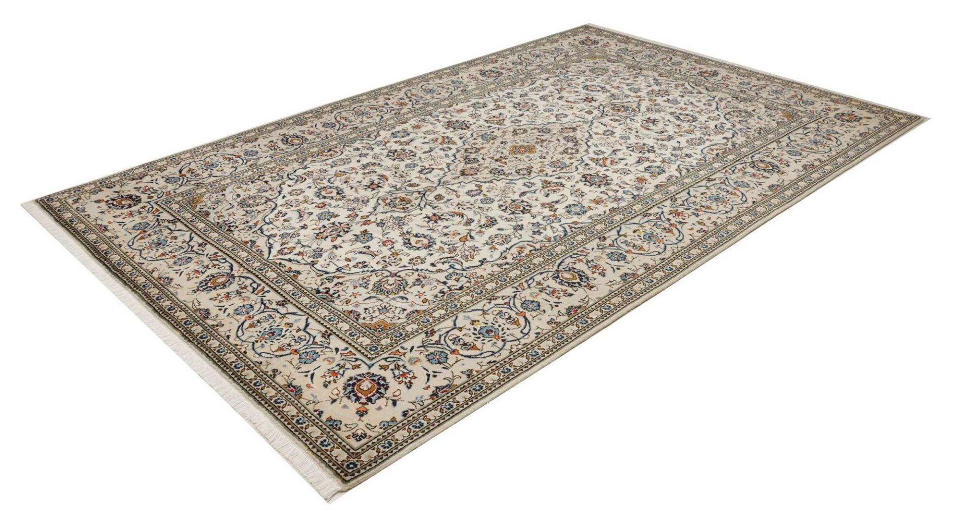 Perserteppich Kashan 194 x 305 cm Schurwolle handgeknüpft