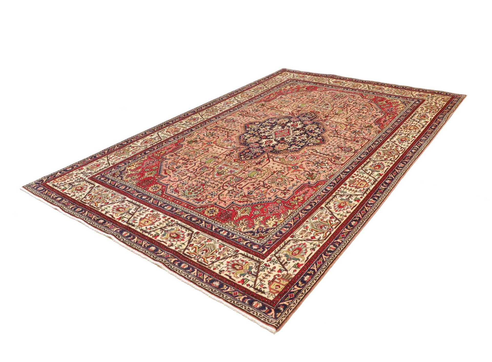 Perserteppich Täbriz 201 x 301 cm Schurwolle handgeknüpft hochwertig