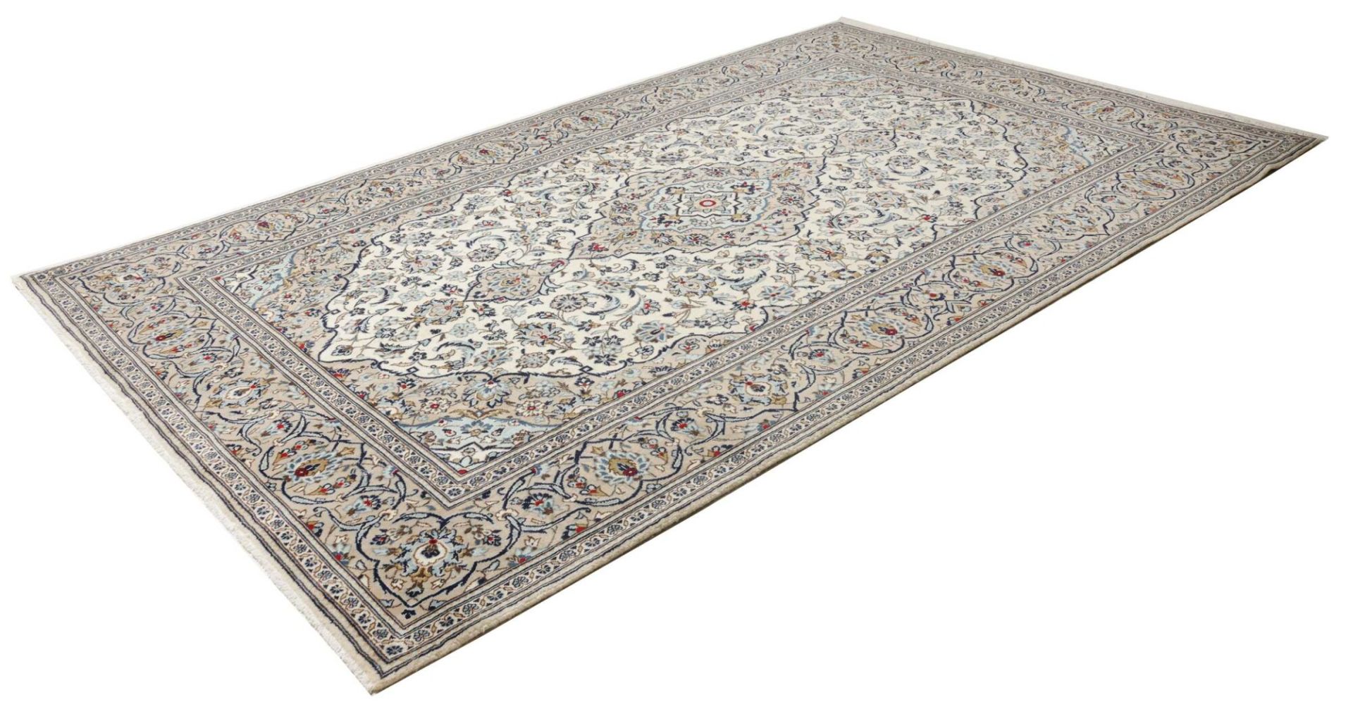 Perserteppich Kashan 203 x 321 cm Schurwolle handgeknüpft robust
