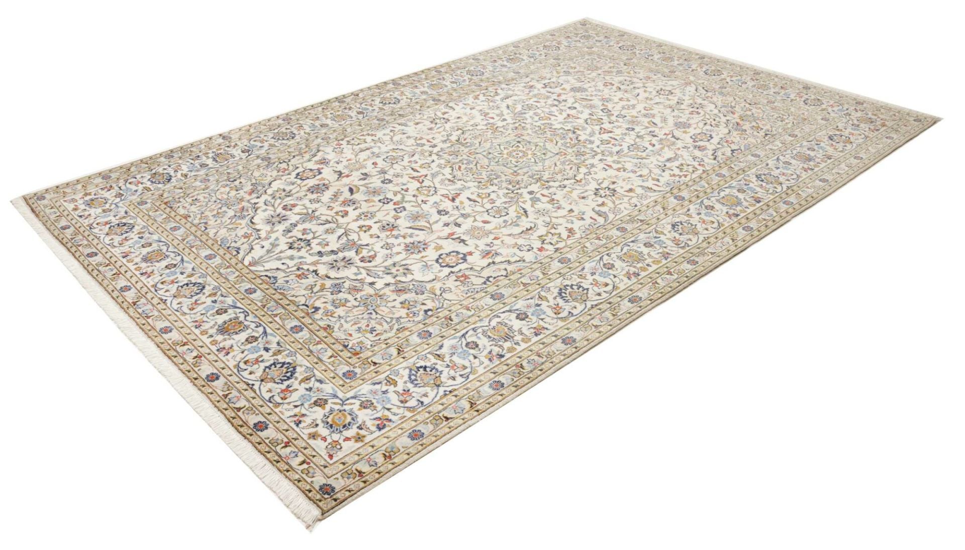 Perserteppich Kashan 199 x 302 cm Schurwolle handgeknüpft robust