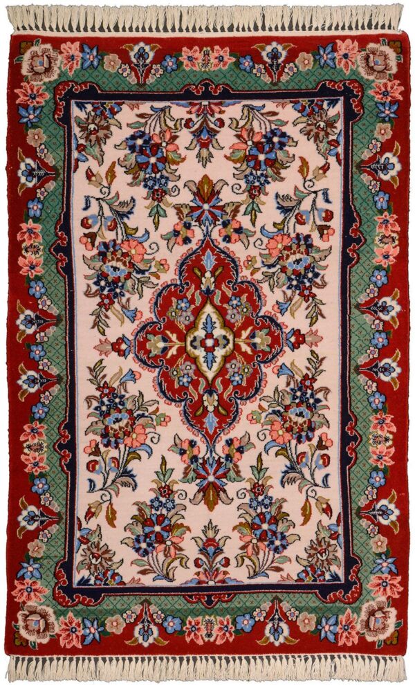 Perserteppich Isfahan 72 x 109 cm Schurwolle Seide handgeknüpft