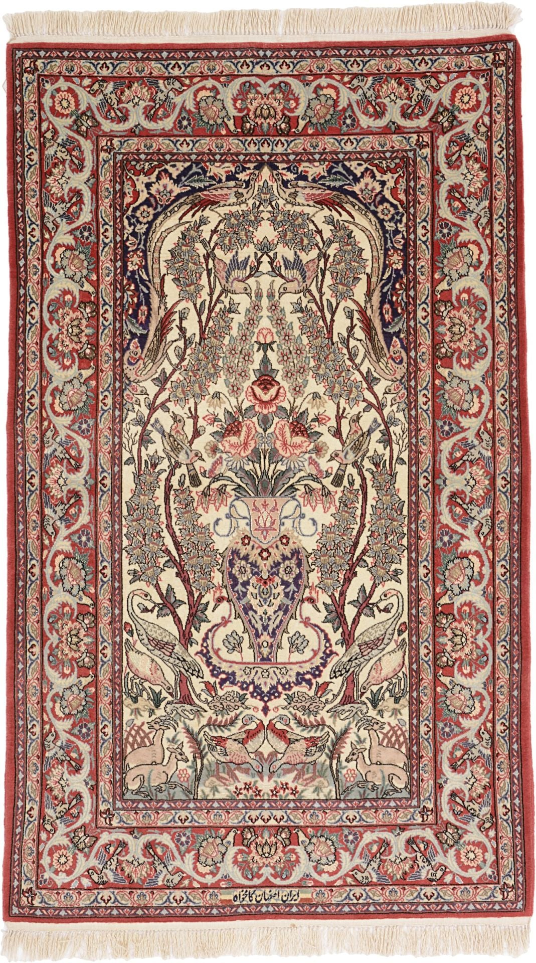 Perserteppich Isfahan 100 x 186 cm Schurwolle handgeknüpft
