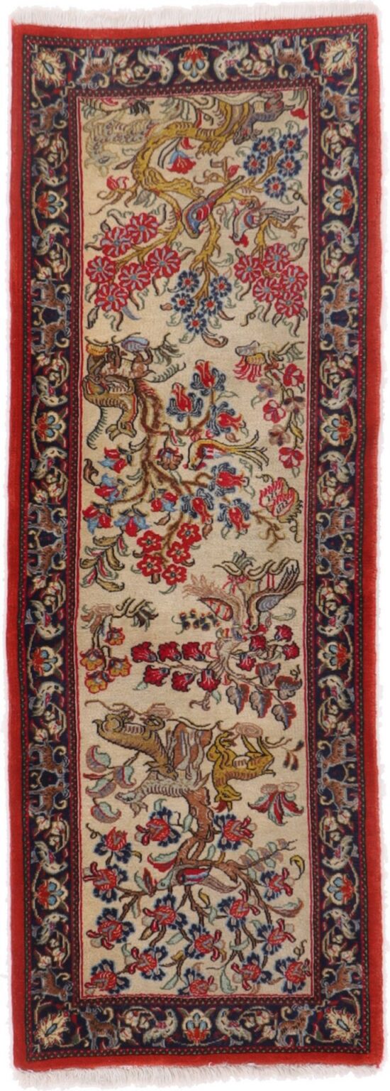 Perserteppich Ghom 55 x 155 cm Schurwolle handgeknüpft exklusiv