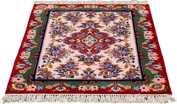 Perserteppich Isfahan 79 x 101 cm Schurwolle-Seide handgeknüpft