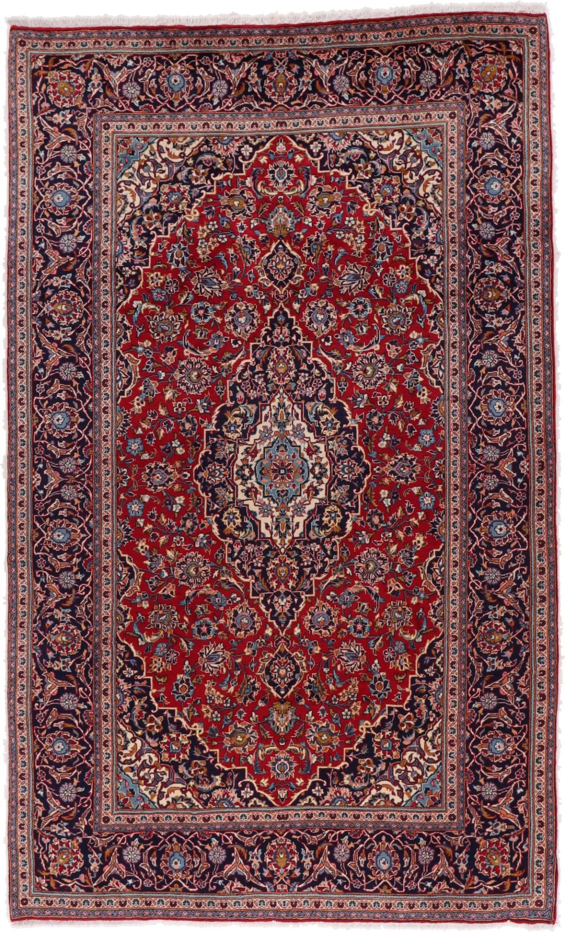 Perserteppich Kashan 190 x 314 cm Schurwolle handgeknüpft